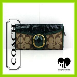 COACH Bleecker Signature Jacquard Wallet with Checkbook Cover